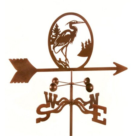 Ez Vane Heron Bird Weathervane with Four Sided Mount EZ1107-4S