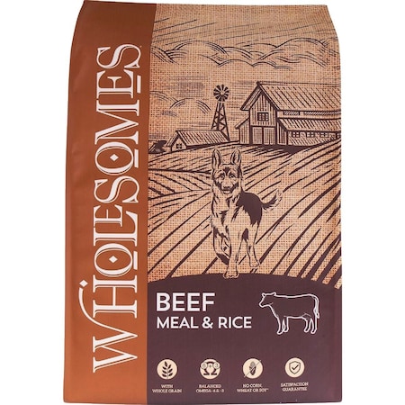 Wholesomes 40 Lb. Beef Meal/Rice Dry Dog Food 348105