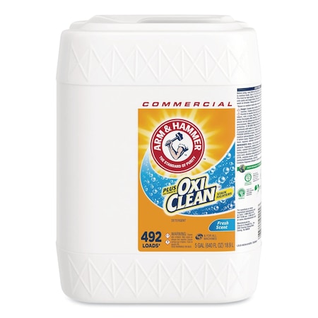 Arm & Hammer Plus OxiClean Laundry Detergent, 492 Loads, Fresh Scent, 5 gal Jug 3320094244