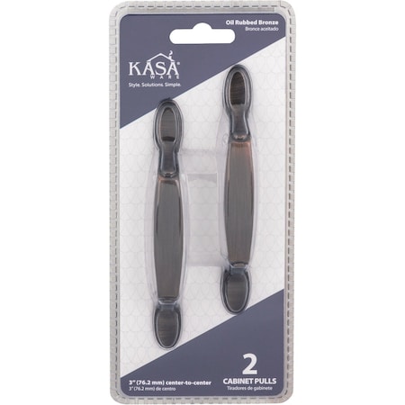 Hardware Resources KasaWare 5'' Brushed Oil Rubbed Bronze Cabinet Pull, 2PK K2363BORB-2