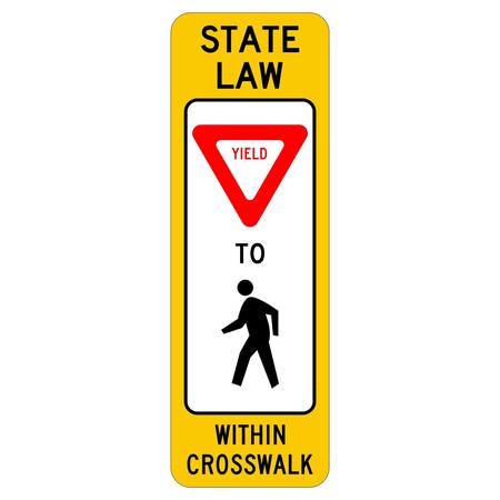 Sign Solutions Usa Traffic Sign, 12 in Width, Aluminum Sign, Vertical Rectangle DUS12HYE1236R1-6