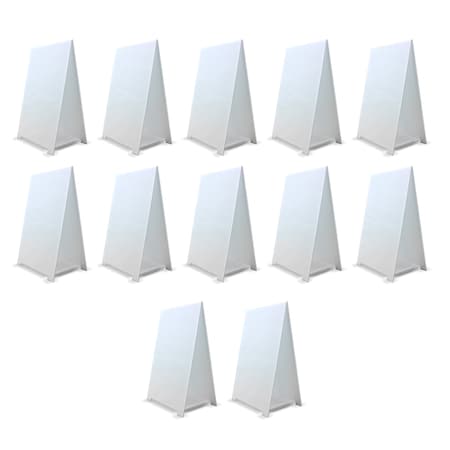 Flipside Premium Corrugated Plastic Dry Erase Tabletop Marquee Easel, 11in. x 17in., 12PK 31278