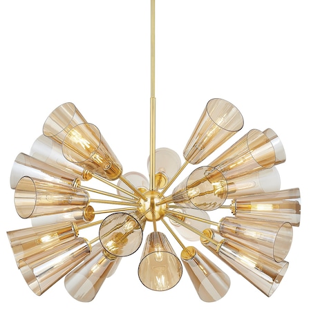 Hudson Valley Lighting Hartwood 25 Light Chandelier 45 In. Aged Brass 2045-AGB