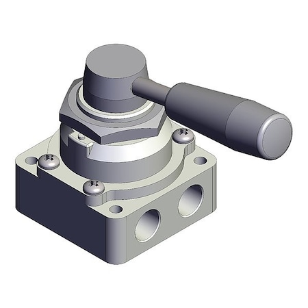 Smc Hand Valve, Closed, VH, Three-Position VH210-N02