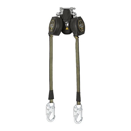 Falltech EdgeCore(TM) Self-Retracting Lifeline, Quick-Connect, Aluminum, 2 Leg(s), 420 lb Weight Capacity 84008TP1
