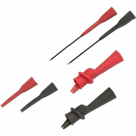 Fluke Test Probe Adapter Kit, CAT III 300V, 2mm Pin Tip Jack, Black, Red TP920