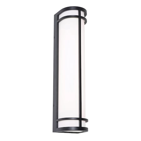 Afx Crain 24in LED Outdoor Sconce, Black CRNW0624LAJUDBK