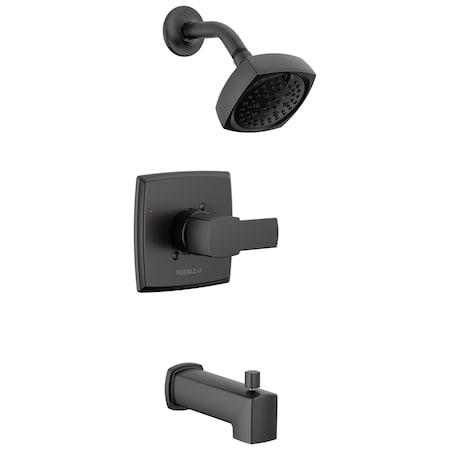 Peerless Ezra Tub and Shower Trim Kit Matte Black PTT14471-BL