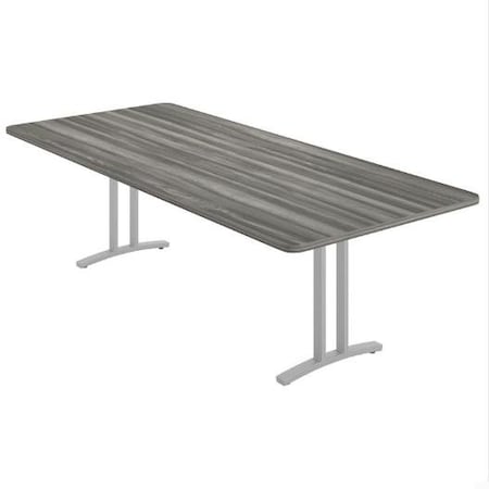 Correll Rectangle Modern Design Conference Table, 96 in W, Particleboard Top, Driftwood CC4296R-52-14-52