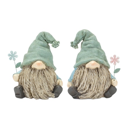Homeroots Set of Four Brown And Green Polyresin Gnomes, 4PK 518131