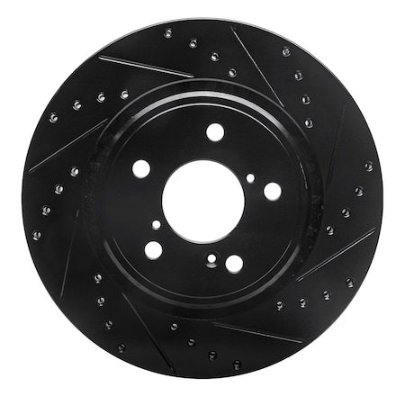 Dynamic Friction Co DFC Brake Rotor - Drilled and Slotted - Black 633-59058R
