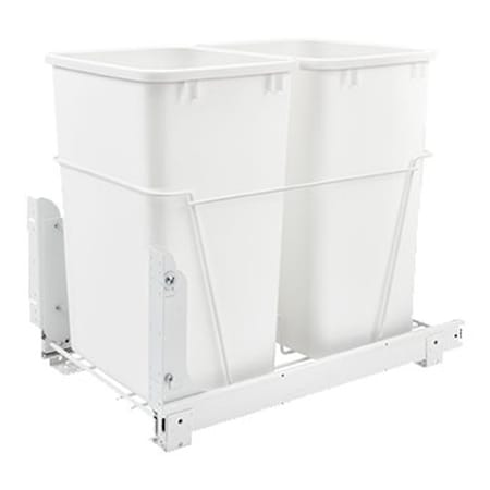 Revashelf Waste Pullout 35QT Double White Door Mount RV-18DM2-S-20