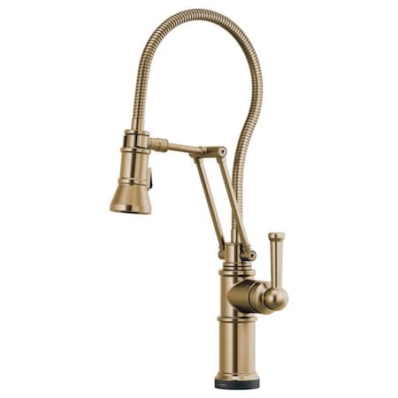Brizo Artesso: SmartTouch Articulating Kitchen Faucet With Finished Hose 64125LF-GL