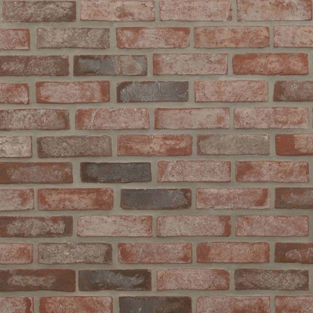 Msi Noble Red 2in. X 11in.  Clay Tumbled Brick Look Wall Tile, 10PK ZOR-MD-0645