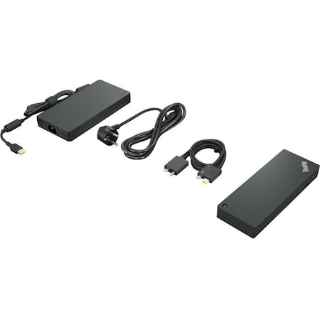 Lenovo DOCK - BLACK/RED - POWER SUPPLY - 20V 15A - 1X THUNDERBOLT PORT - FOR HOST CONN 40B00300US