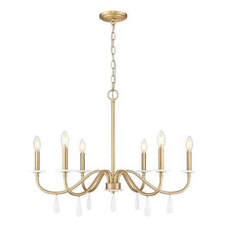 Z-Lite Toussant Modern Gold 6 Light Chandelier 6103-32MGLD