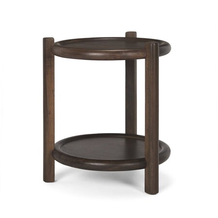 Homeroots 24" Dark Brown Solid Wood Tray Table 605616