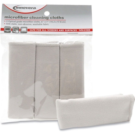 Innovera Microfiber Cleaning Cloths, 6" x 7", PK3 IVR51506