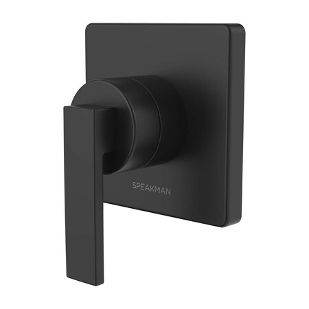 Speakman 3-Way Transfer Valve Trim, Square, Lever Handle, Matte Black CPT-1123-3-MB