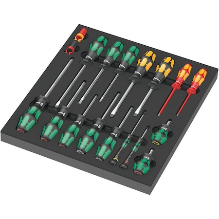 Wera 9710 Foam insert screwdriver set 1, 18 pieces 5150101001