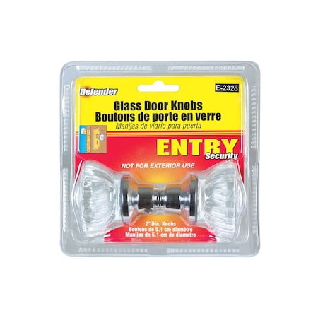 Prime-Line Entry Knobs Fluted Brushed Chrome 1-3/4in Brushed Chrome E 2328