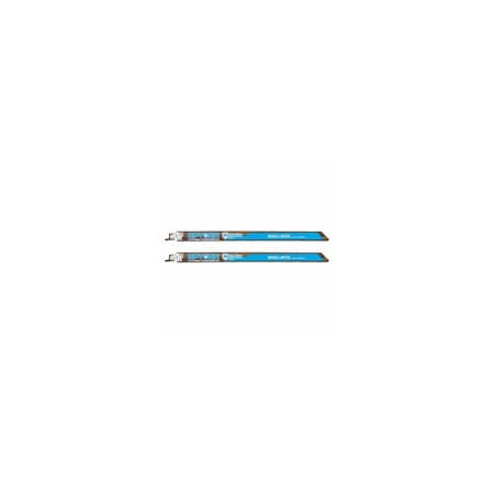 Sm Products Reciprocating Saw Blade, Mach-Blue, Bi-Metal, Wood/Metal Cutting, 10/14 TPI, 12 in, 2-Pack 200324