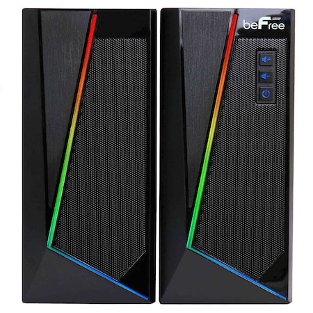 Befree Sound 2.0 Computer Gaming Speakers with LED RGB Lights BFS-518