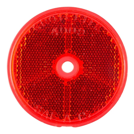 Grote Reflector, Screw Mount, Red, Dia 2 1/2 In 40092