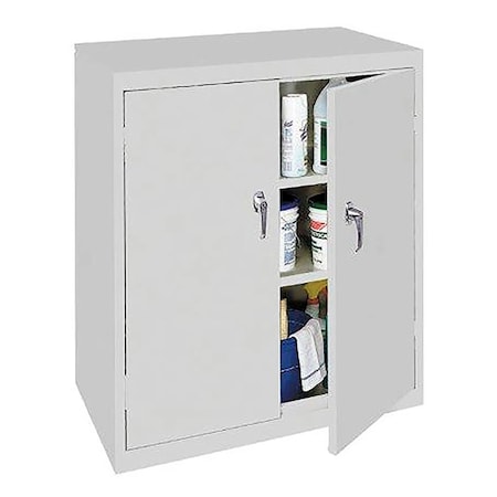 Steel Cabinets Usa Counter Height Storage Cabinet, 42 in H, 36 in W, 18 in D, Gray, 2 Shelves ABL-364-G