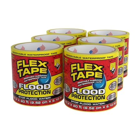 Flex Seal Flex Tape Flood Protection 3.75 in. x 20 ft., 6PK RTSYELR0420