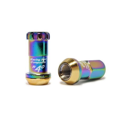 Project Kics 12x1.25 in. R40 Lug Nuts Kit with 16 Plus 4 Locks, Neo Chrome KRC13N