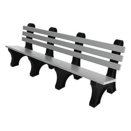 Ultrasite Outdoor Bench, 96 in L, Gray PB 8GRACPAE