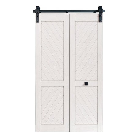 Renin Bifold Barn Door Hardware Kit, 78 in L Track, Steel, Matte BD954-07800-MB