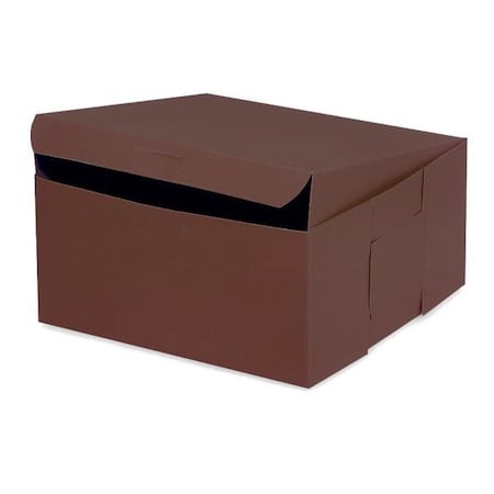 Nashville Wraps 8x8x4 Chocolate Bakery Cake Box, 1-piece Lock Corner, 200PK BBCH884