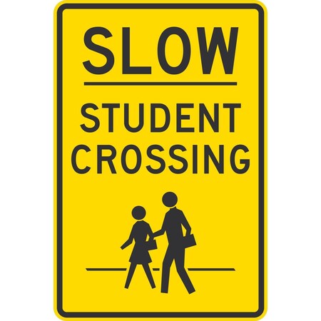 Lyle Slow Student Crossing, 24x36, Engineer Grade, Yellow G-14251-EG_24x36