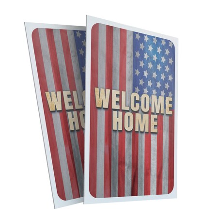 Signmission Welcome Home, Plastic Signs Only 24 Inch x 36 Inch, Corrugated Plastic, 2PK CSB-2436-2PACK-30436
