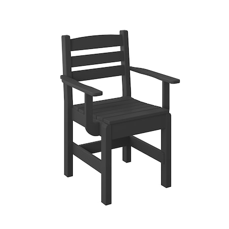 Polybird DINING CAPTAIN CHAIR.     BLACK POLYBIRD P11-R