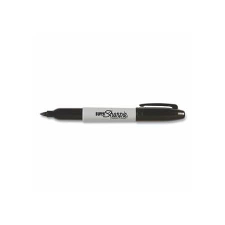 Sharpie Super Permanent Marker, Black, Fine Point, 12PK 652-33001