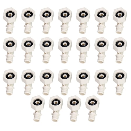 Everflow 3/4'' PEX Barb x 3/4'' FIP 90 Degree Swivel Elbow Pipe Fitting; Plastic Poly Alloy PK PPSL3434-25