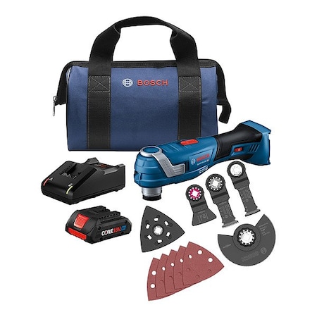 Bosch Cordless Oscillating Tool, 18V, Cordless, 3.4 Degrees Oscillation Angle, GOP18V-34 Series GOP18V-34B14