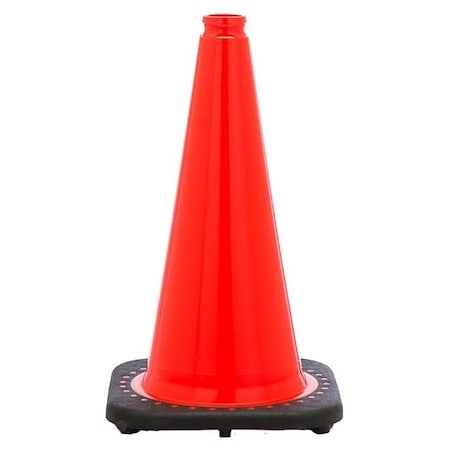Jbc Safety Plastic JBC Revolution RS Traffic Safety Cone, 18 in H Cone, PVC Cone, Fluorescent Orange Cone RS45015C