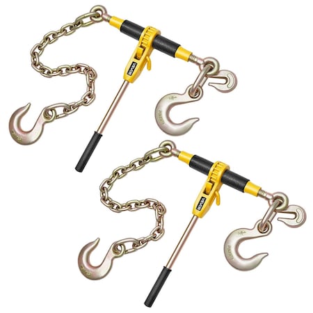 Vevor 2 Pack Ratchet Chain Binder 3/8"- 1/2" G80 Heavy Duty Chains Load Binder, 2PK DLTJ-7510