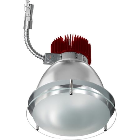 Elco Lighting 6in LED Light Engine, Drop Glass Trim, 6000lm, 4000K, Black E612L6040B2