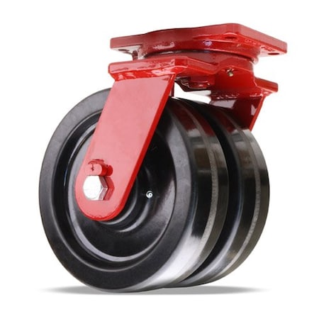 Hamilton Extra Heavy Duty Dual-Wheel Swivel Caster, 10" x 3" Plastex Phenolic Wheels, 1" Strght Roller Bearing S-EHD2-13PH