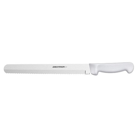 Dexter Russell Scalloped Slicer, 10" Blade, White Handle 31604