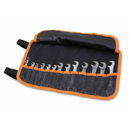 Beta 73 Set of 13 Double Open‑End Ultra‑Thin Wrenches, 15° & 75° Angled Heads 73/B13N