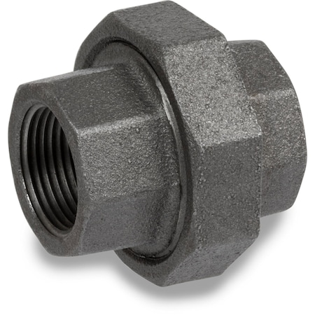 Usa Industrials Pipe Fittings - Black-Coated Malleable Iron - Class 300 - Union - 1/2in NPT Female ZUSA-PF-20488