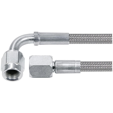 Allstar Performance 32 in. No.4 Line 4 AN Straight - 90 deg 4 AN Tube Style ALL46404-32