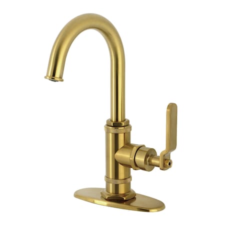 Kingston Brass Single-Handle Bar Faucet, Brushed Brass KSD8507KL