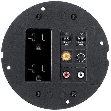 Hubbell Wiring Device-Kellems Floor Sub-Plate, Floor Box Type, 2 Gang, Aluminum S1SP